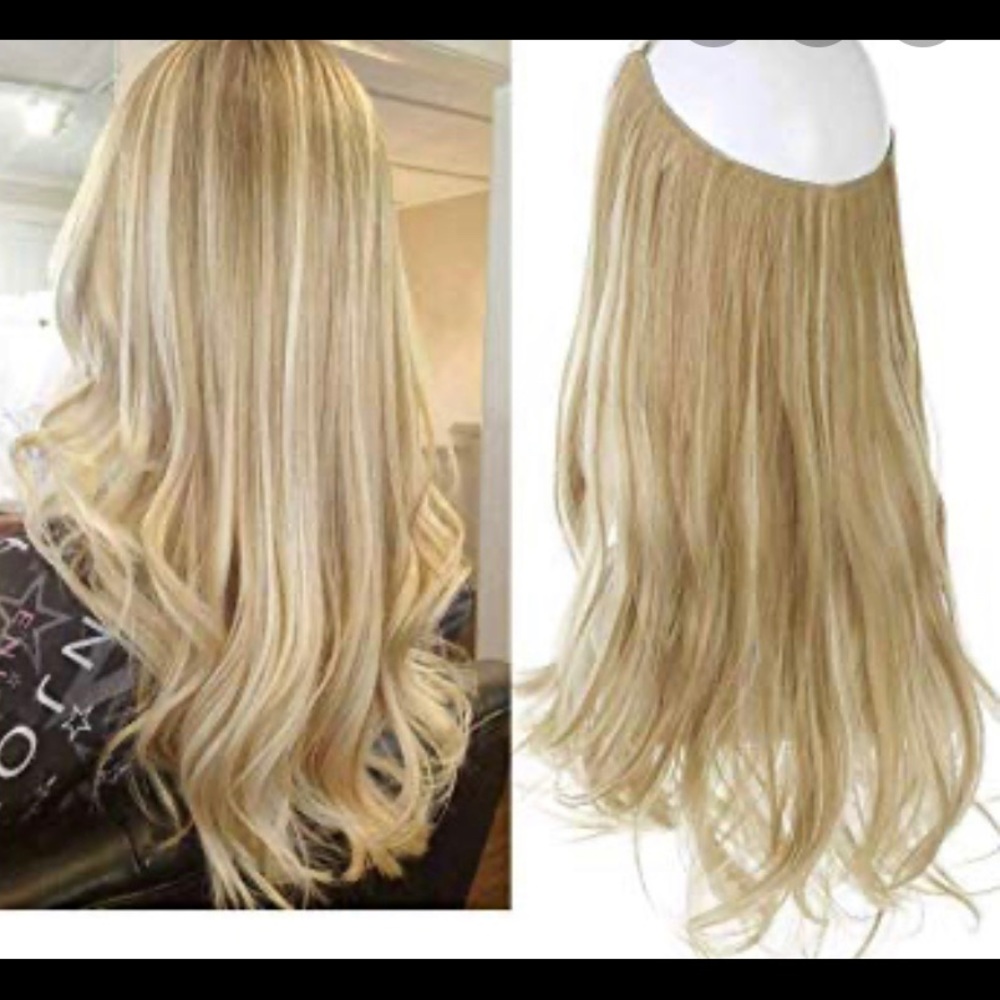 Blonde Halo hair extension piece